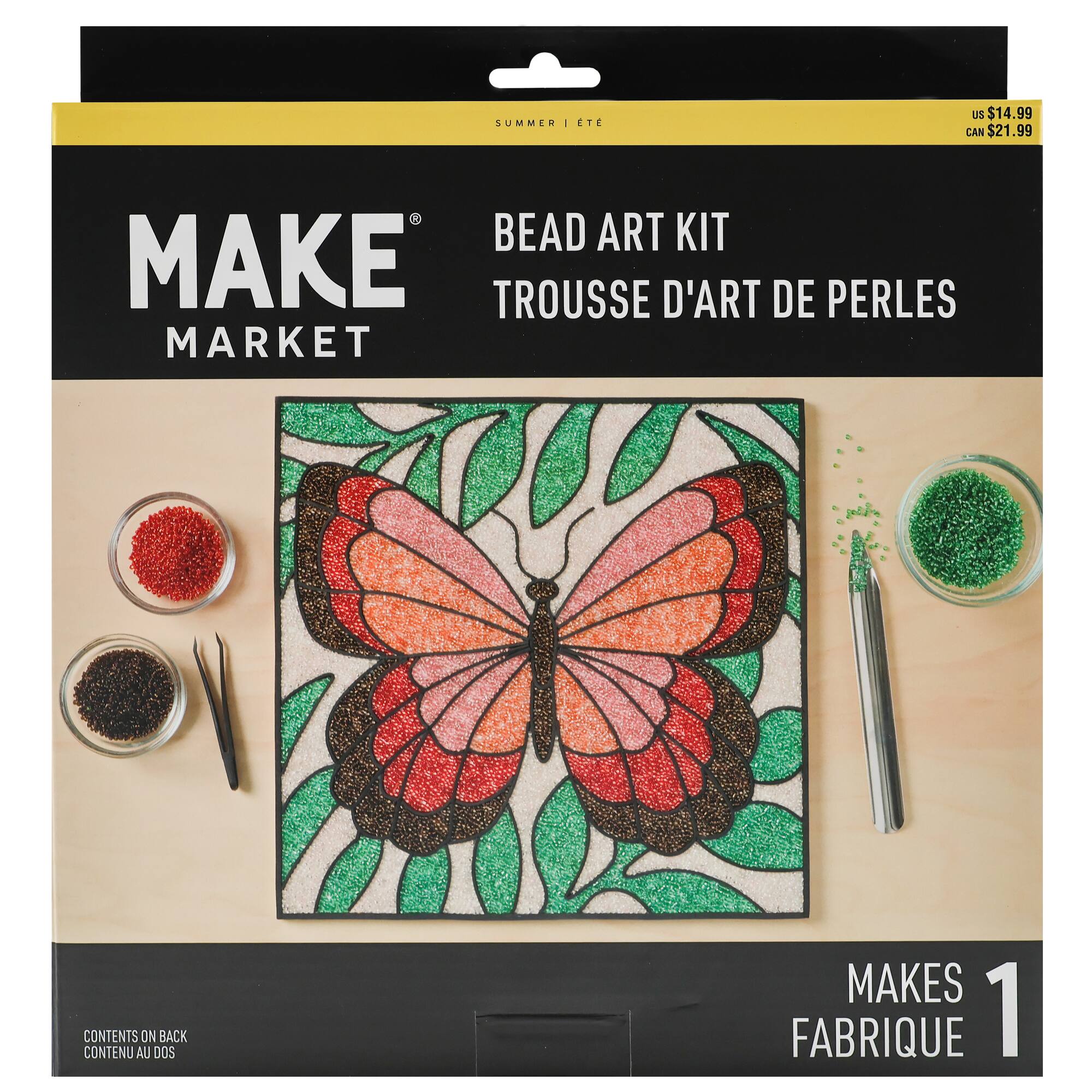10" x 10" Butterfly Bead Art Kit by Make Market®